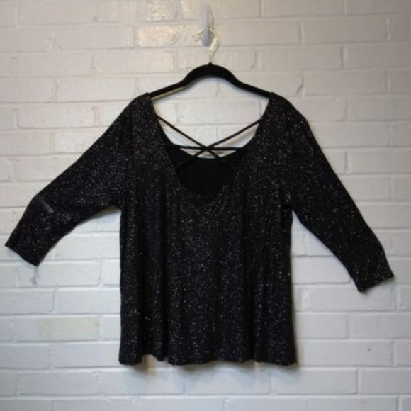Jennifer Lopez Womens Size 0X Rayon Top Glitter - Picture 2 of 8